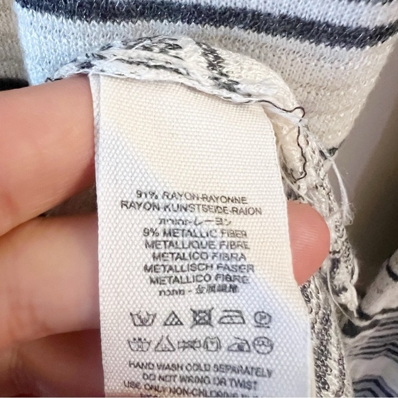 Free People Dress Womens Size Small Rave On White Striped Knit Long Sleeve - Picture 5 of 9